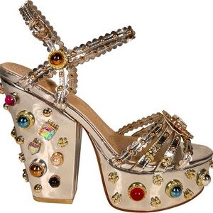 Azalea Wang Metallic Platform Sandal - Gold